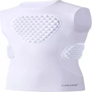 축구 페인트볼 야구를 위한 카바세 유소년 패딩 보호 셔츠 가슴 갈비뼈 심장 보호대 흉골