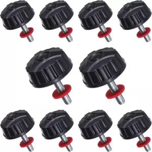 HJZII 10 세트 범용 낚시 릴 손잡이 나사 캡 교체 부품 스핀 노브 크랭크 파워 핸들 그립용 너트 스핀닌