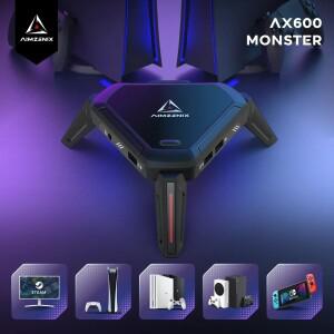 [호환품]PS5 XONE X360 XSS N 스위치용 AIMZENIX AX600 MONSTER K&M 게임 어댑터 3.5mm 헤드폰 지원 앱