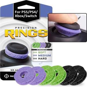 [호환품]PS5 Xbox 시리즈 X/S One 360 Switch Pro 컨트롤러용 조준 보조 타겟 모션 제어 정밀 링 6개