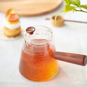 나무 손잡이 긴유리 다관 700ml 물병 다기 찻잔 다도세트 전통찻잔 차도구 휴대용다기세트