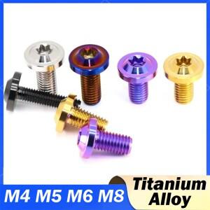 자전거 브레이크 레버 스템 부품용 티타늄 티 볼트 토르크 헤드 스크류 1개 M4 M5 M6x10/15/20/25/30/35/40