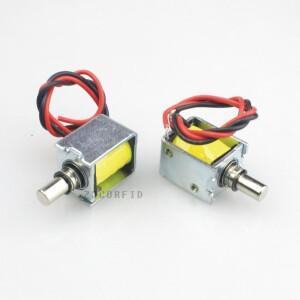 고 DC 12V 0.5A 미니 소형 호환 전기 마그네틱 캐비닛 볼트 푸시 풀 잠금 릴리스 어셈블리 솔레노이드 액세