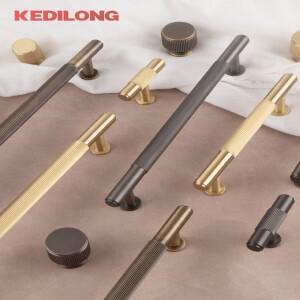 KEDLO 솔리드 황동 선형 패턴 캐비닛 손잡이 옷장 도어 서랍 건메탈 골드 앤티크 500nn 풀