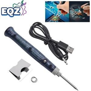 휴대용 USB 납땜 다리미 전기 가열 도구 표시등 포함 재작업 핸들 용접 건 BGA 전자 수리