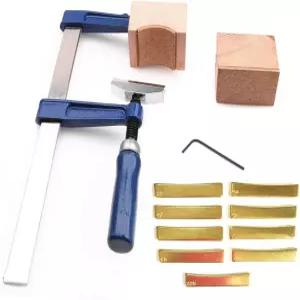 지아유이 기타 베이스 핑거보드 프렛 프레스 삽입 도구 + 9Pcs 라디안 콜 인서트 2Pcs 나무 사운드홀 칼