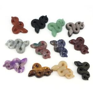 2in 뱀 동상 천연석 자수정 치유 크리스탈 석영 조각 동물 인형 보석 공예 홈 장식 할로윈 수집