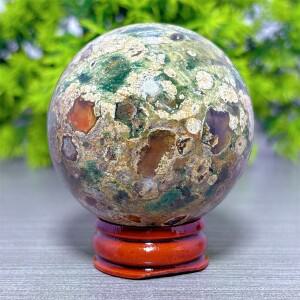 레인포레스트 스톤 스피어 천연 크리스탈 홈 데코레이션 룸 데코 행운의 쿼츠 가든 힐링 에너지 러브 기프