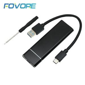 M.2 USB 3.1 C타입 SSD 모바일 하드 디스크 박스 어댑터 카드 m2-USB 외장 인클로저 케이스 2230 2242