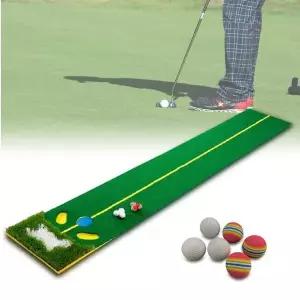 [하프클럽/]가정용 실내 퍼팅 연습 매트 알루미늄 재질의 편리한 보관
