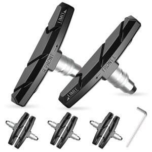 [미국배송] 자전거 브레이크 패드 세트 알리츠 3쌍 로드 마운틴 V-브레이크 블록 슈즈 헥스 너트와 심 무소음 스키드 70MM 앞뒤 바퀴용