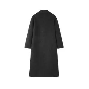 여자 모직 코트 겨울 롱 오버핏 터틀넥 ST4