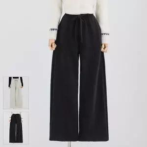 [로코엘라]트레노 루즈 실루엣 스트랩 밴딩 기모팬츠_P414576572