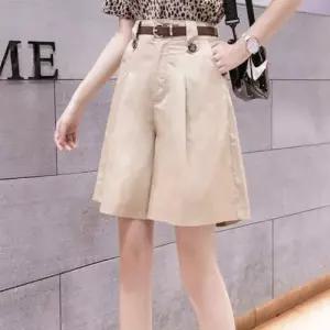일상 유니크 빈티지 캐쥬얼 꾸안꾸 여성 벨트 반바지 WAEE5E5
