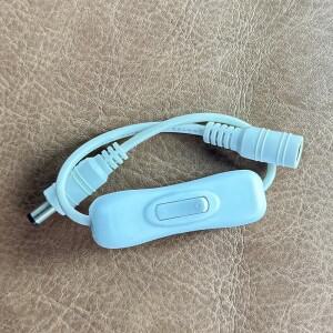 DC 케이블 온오프 버튼 포함 암수 전원 스위치 5.5x2.1mm 커넥터 5A 12V CCTV LED 스트립 라이트용