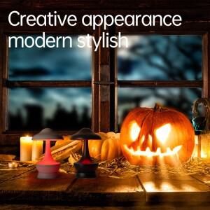 야간 조명 텀블러 버섯 램프 터치 휴대용 테이블 침대 옆 할로윈용 USB 충전식