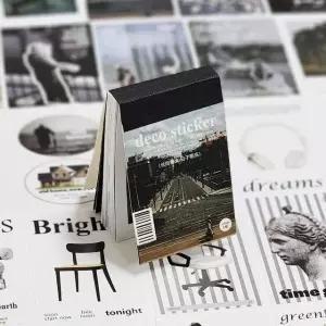 데코 북 블랙 스티커 50매 (WFKBKWU)