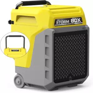 ALOAIR 170 파인트 LGR 상업용 제습기 펌프 및 배수 호스 지하실 가정 작업 현장용 휴대용 실내 바퀴가