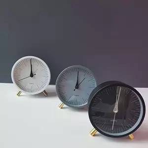 무소음 무드등 원형 탁상시계 알람 자명종 거실 침실 인테리어 감성 시계 (KYR-WFJ1NZQ)