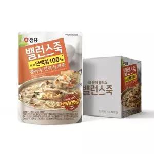 샘표 밸런스죽 통녹두 전복 삼계죽 420g 12개