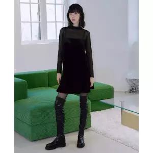 [LAP] 벨벳 뷔스티에 원피스 AQ4WOA63 [P003746202]