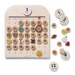 원목 우드 달력 엔틱 감성인테리어 디데이 장식 탁상달력 인테리어캘린더 교구 캘린더