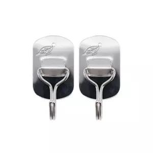 스텐재질 스텐사각행거 벽걸이 부착고리 사각행거 2개입 (WFKBZ0H)