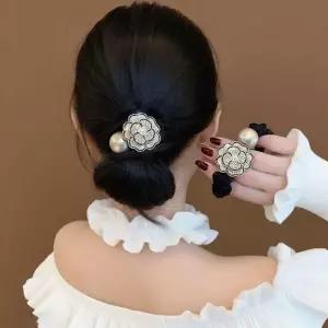 머리묶기 로우번 2개 큐빅 세트 머리끈 헤어 미니 똥 끈 고무줄 밴드 똥머리 머리 곱창