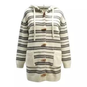 [롯데백화점]페이지플린 후드 단가라 토글 단추 롱 가디건 F5DCA514