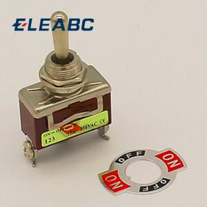 실버 접점 3 나사 순간 토글 스위치(ON) OFF 스프링 리턴