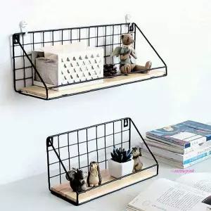 철제선반 인테리어 벽선반 원목 벽걸이 미니 북 미니북ghi773