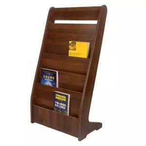 홍보물 거치대 리플렛 진열대 호두색 팜플렛 검정 잡지대