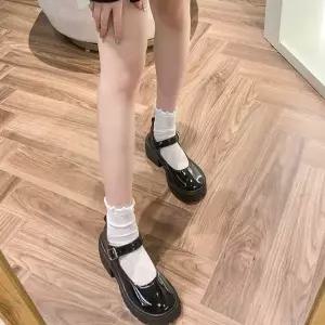 [하프클럽/]메리제인슈즈 메리제인 통굽 여자 구두 선물 학생 스타일 펌프