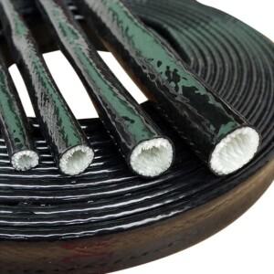 고온 방지 유리 섬유 튜브 실리콘 수지 코팅 땋은 내화 슬리브 난연 케이싱 파이프