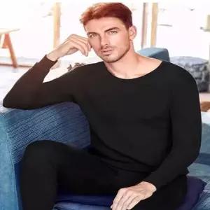 2컬러 남성 클래식 겨울철 쫀쫀 발열내의 상하의 내복세트