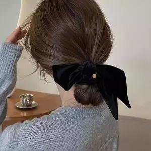 [하프클럽/셀러허브_여성트랜드패션]헤어 곱창머리끈 왕리본머리끈 스크런