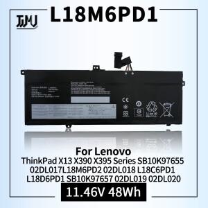 L18M6PD1 노트북 배터리와 레노버 호환 씽크패드 X13 X390 X395시리즈 SB10K97655 02DL017 02DL020호환