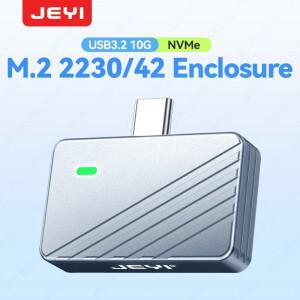 JEYI 2242 2230 M.2 NVMe 직접 연결 SSD 인클로저 USB 3.2 10Gbps 플러그 알루미늄 UASP TRIM을 지원