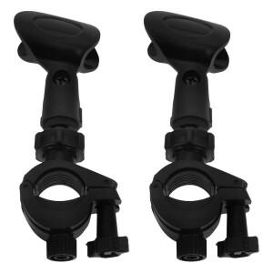 2세트 마이크 클립 스탠드 범용 홀더 무선 휴대용 조절 가능 장착 하드웨어 액세서리