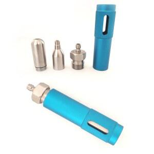 공압밸브 재사용 가능한 12g CO2 카트리지 리필 어댑터 unThread CO 실린더 304 스테인레스 스틸 500 공기 소다 공압 타이어 용도