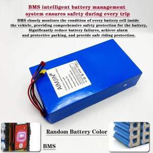 16S8P 60V 30Ah 배터리 3000W 리튬 고전력 이온 팩 내장)