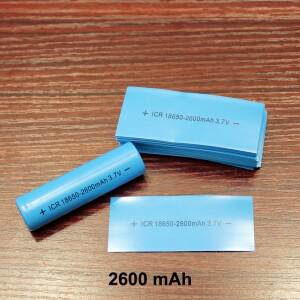 리튬 배터리 캡슐화 슬리브 18650 열 수축 튜브 커버 스킨 PVC 필름 2600mAh 개/로트