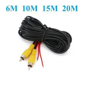 [호환품]6미터 10M 15M 20M RCA 비디오 연장 케이블 남성-남성 자동차 트럭 백업 카메라 후면보기 주차 용