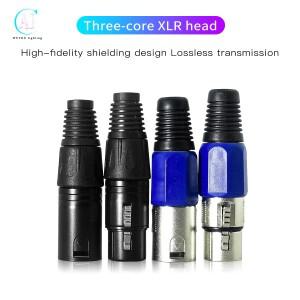 1세트 남성 여성 캐논호환 Caron 3 코어 XLR 쌍 배선  구리 와이어 오디오 라인 무대 조명 단일 DMX512 케