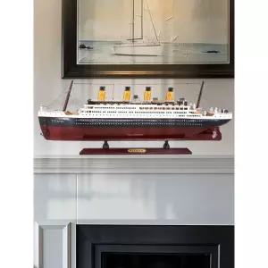 타이타닉 모형 소품 배 프라모델 원목 여객선 모형배 장식