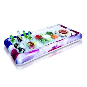 별과 줄무늬 공기 주입식 뷔페 피크닉 BBQ 용품 음료 실내 아이스 파티 음식 실외 트레이, 샐러드 홀더 쿨러 수영장 서빙 용기,