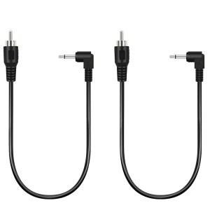 볼벡 2팩 1피트 RCA 수컷에서 3.5mm 1/8인치 90도 직각 모노럴 수컷 플러그 잭 커넥터 오디오 컨버터 케이블, 프리앰프 서브우퍼 사운드바 스피커용 케이블