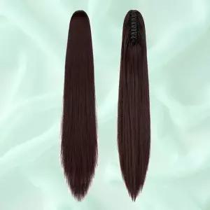 [하프클럽/]스트레이트 붙임머 집게형 예쁜 키치한 인모 가발