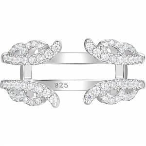 약혼 반지용 블롱메 큐빅 밴드 지르코니아 여성용 스털링 10 CZ 925 가드 웨딩 사이즈 빈티지 실버 강화