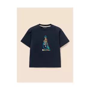 빈폴 키즈 컬러풀 자전거 반소매 티셔츠 네이비 (BI5742U09R) 308924